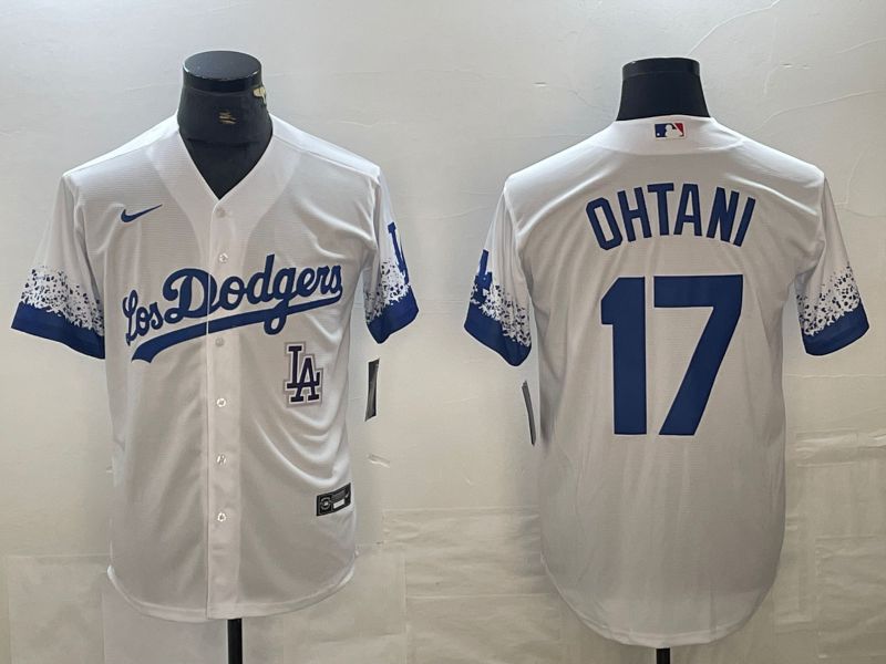Men 2025 Los Angeles Dodgers #17 Ohtani White City edition Nike MLB Jersey style 6236->los angeles dodgers->MLB Jersey